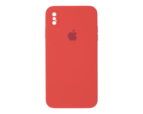 Чохол Silicone Case Квадратні Борти Full Camera iPhone XS Max peach PLS-00-00123133