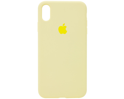 Чохол Silicone Case Full Protective iPhone XS Max cream yellow PLS-00-00108876