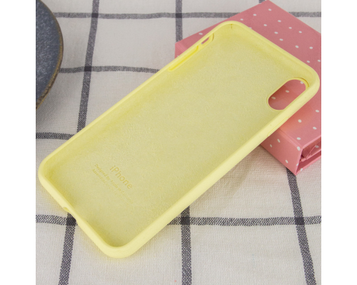 Чохол Silicone Case Full Protective iPhone XS Max cream yellow PLS-00-00108876