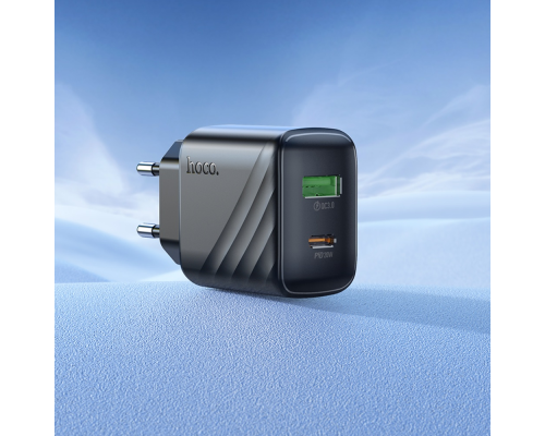 Зарядний пристрій Hoco CS25A 20W 3A 1USB-A+1USB-С black PLS-00-00138105
