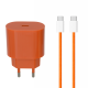 Зарядний пристрій Apple iPhone 17 Pro Max 35W 3A USB-C з кабелем С-C (NO LOGO) orange PLS-00-00159772