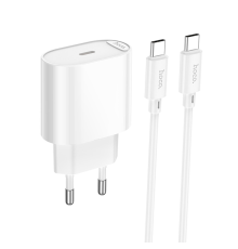 Зарядний пристрій Hoco C109A 20W 3A USB-C з кабелем C-C white PLS-00-00149687