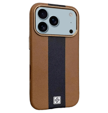 Чохол шкіряний Rally with Magnetic для iPhone 17 Pro brown black PLS-00-00160025
