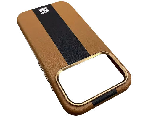 Чохол шкіряний Rally with Magnetic для iPhone 17 Pro brown black PLS-00-00160025
