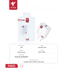 Зарядний пристрій FLYCDI FA-001 12W 2.4A USB-A white PLS-00-00133857