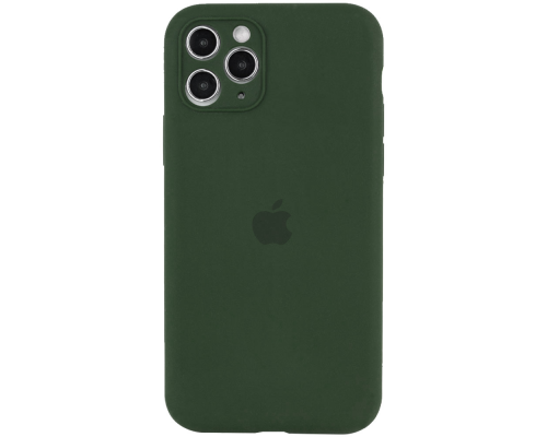 Чохол Silicone Case Full Camera Protective iPhone 12 Pro dark green PLS-00-00104578