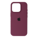 Чохол Silicone Case Full Protective iPhone 16 Pro maroon PLS-00-00130693