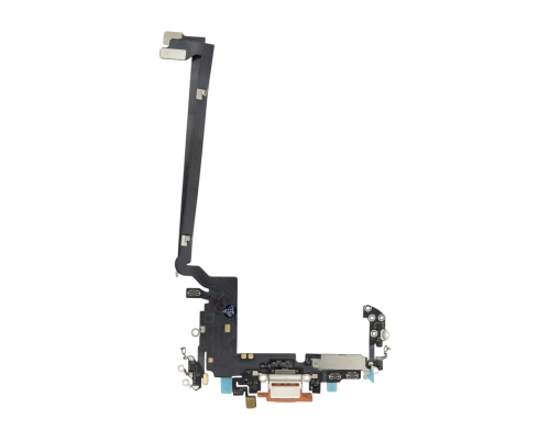 Шлейф для iPhone 17 Pro Max з роз'ємом зарядки EU orange (OEM) PLS-00-00152691
