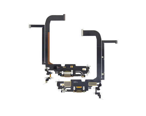 Шлейф iPhone 13 Pro Max з роз'ємом зарядки gold (Original Used) PLS-00-00093495