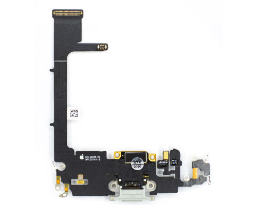 Шлейф iPhone 11 Pro з роз'ємом зарядки silver (Original Used) PLS-00-00037038