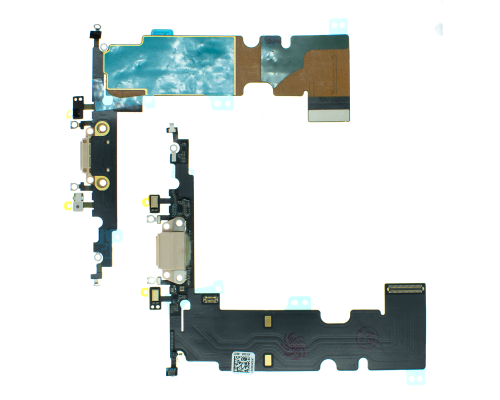 Шлейф iPhone 8 Plus з роз'ємом зарядки gold (Original Used) PLS-00-00033887