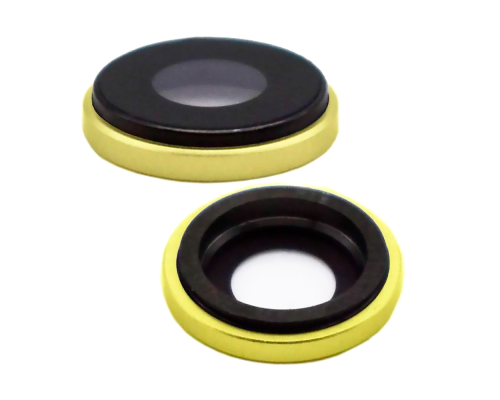 Скло камери Apple iPhone XR з рамкою yellow (Original) PLS-00-00033113