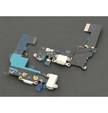 Шлейф iPhone 5s з роз'ємом зарядки та навушників white (Original Used) PLS-00-00013443