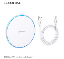 Бездротовий зарядний пристрій Borofone BQ3 Pro 15W silver PLS-00-00087421