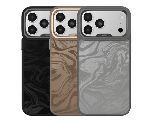 Чохол Kajsa Glamorous Collection Fluid Art with MagSafe для iPhone 17 Pro Max Grey O-Ring ma96242_249638 2020000507604