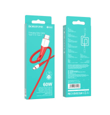Кабель USB Borofone BX60 Superior 60W Type C to Type C М'ята упаковка Червоний ma113534_298255