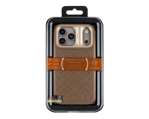 Чохол Kajsa Briquette Collection Rhombus with MagSafe для iPhone 17 Pro Max Desert Gold B-Ring ma39044_3869652 2020000509332