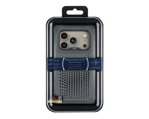 Чохол Kajsa Splendid Collection Circle with MagSafe для iPhone 17 Pro Grey O-Ring ma129242_333643 2020000509028