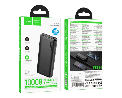 Універсальна Мобільна Батарея Power Bank Hoco J158A Runner 10000mAh Чорний ma38917_3868895