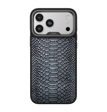 Чохол Kajsa Glamorous Collection Snake Pattern with MagSafe для iPhone 17 Pro Black O-Ring ma240161_634078 4894505233027