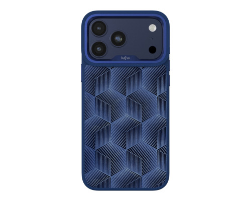 Чохол Kajsa Splendid Collection 3D Cube Pattern with MagSafe для iPhone 17 Pro Blue Plus O-Ring ma240163_634089 4894505275386