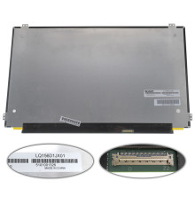 Матриця 15.6 LQ156D1JX01 (3840*2160, 40pin(eDP, IPS, 330cd/m2, 100% RGB), LED, SLIM(горизонтальні та вертикальні вушки), матова, роз'єм праворуч знизу) для ноутбука NBB-100314