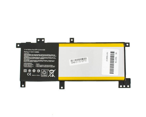 Батарея для ноутбука ASUS C21N1508 (VivoBook: X456UF, X456UV, R457UJ, R457UV, R457UA) 7.6V 5000mAh 38Wh Black NBB-103116