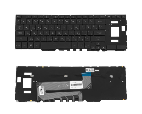 Клавіатура для ноутбука ASUS (GX551 series) rus, black, без фрейму, підсвічування клавіш NBB-108609