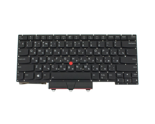 Клавіатура для ноутбука LENOVO (ThinkPad: E14 Gen 2) rus, black, без фрейма, підсвічування клавіш