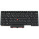 Клавіатура для ноутбука LENOVO (ThinkPad: E14 Gen 2) rus, black, без фрейма, підсвічування клавіш