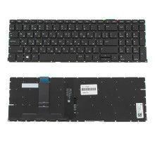 Клавіатура для ноутбука HP (ProBook: 450 G8, 455 G8) ukr, black, без фрейму, підсвічування клавіш (ОРИГІНАЛ) NBB-112068