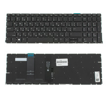 Клавіатура для ноутбука HP (ProBook: 450 G8, 455 G8) ukr, black, без фрейму, підсвічування клавіш (ОРИГІНАЛ) NBB-112068