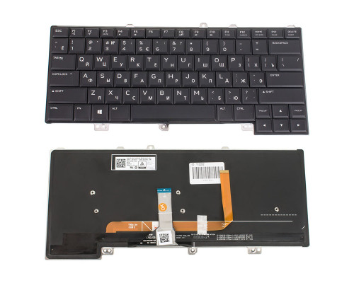 Клавіатура для ноутбука DELL (Alienware: 15 R3, 15 R4, 13 R3) rus, black, підсвічування клавіш(RGB)