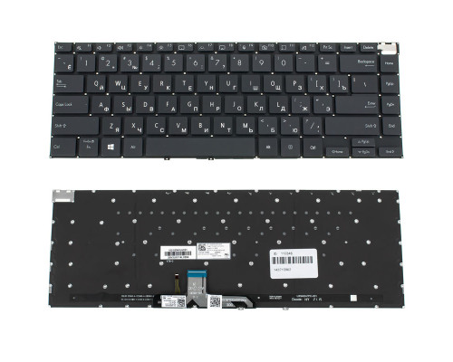 Клавіатура для ноутбука ASUS (UX5400), rus, black, без фрейма, підсвічування клавіш NBB-112346