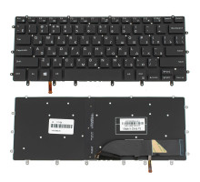 Клавіатура для ноутбука DELL (XPS: 9570, 9710) rus, black, без кадру, підсвічування клавіш NBB-117150