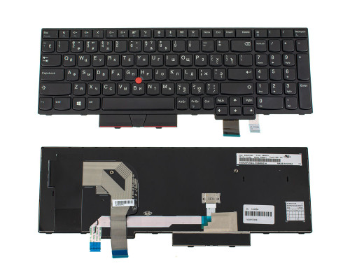 Клавіатура для ноутбука LENOVO (ThinkPad: T570, T580) rus, black (оригінал) NBB-124554