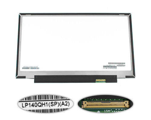 Матриця 14.0" LP140QH1-SPA2 (2560*1440, 40pin(eDP), LED, SLIM (без планок та вушок), матова, роз'єм праворуч внизу) для ноутбука NBB-130042