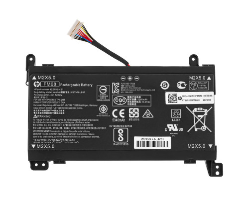 Оригінальна батарея для ноутбука HP FM08 12pin (Omen 17-AN000 series) 14.6V 5700mAh 83.22Wh black NBB-133818