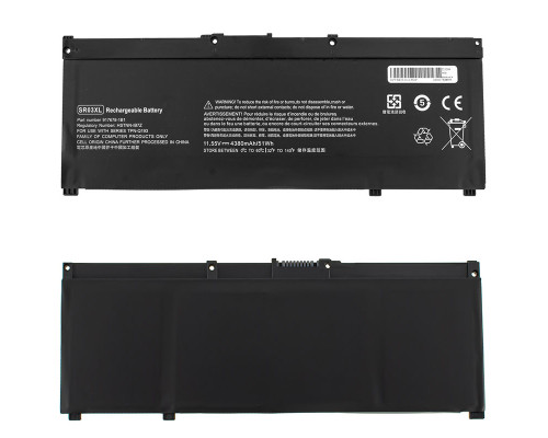 Батарея для ноутбука HP SR03XL (Pavilion Gaming 15-CX, 17-CD) 11.55V 4380mAh 51Wh Black NBB-133919