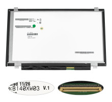 Матриця 14.0" B140XW03 V.1 (1366*768, 40pin, LED, SLIM (вертикальні вушка), глянець, роз'єм праворуч внизу) для ноутбука (renew) NBB-134122