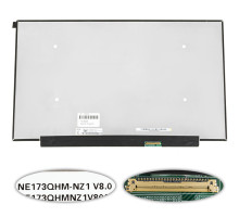 Матриця 17.3" NE173QHM-NZ1 (2560 * 1440, 40pin (eDP, IPS, 240Hz), LED, SLIM (без планок і вушок), матова, роз'єм праворуч внизу) для ноутбука NBB-134154