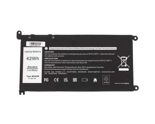 Батарея для ноутбука DELL WDX0R (Inspiron: 15 5568, 13 5368, 13 5378) 11.4V 3050mAh Black NBB-134276