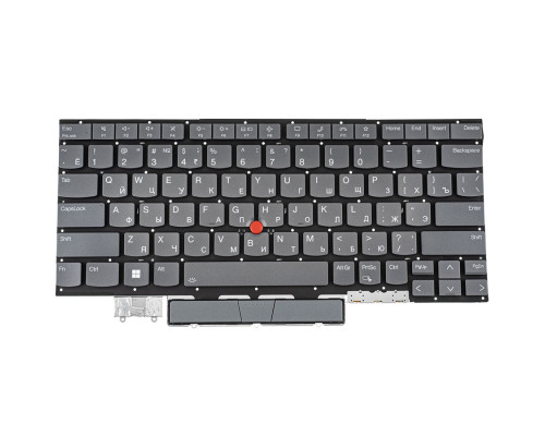 Клавіатура для ноутбука LENOVO (ThinkPad: X1 Yoga 6th Gen) rus, storm grey, підсвічування клавіш, без фрейму NBB-137293