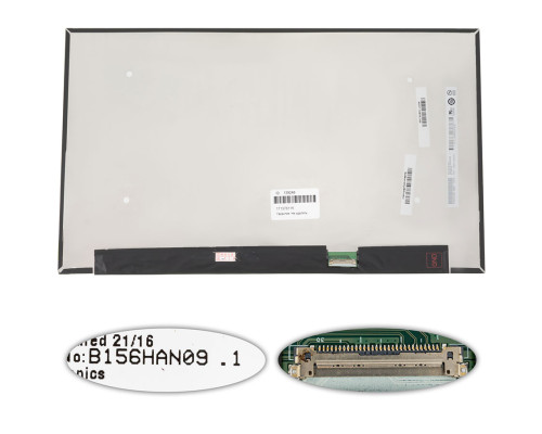 Матриця 15.6" B156HAN09.1 (1920*1080, 30pin(eDP, IPS, 400cd/m2, 16.7M, 100% sRGB), LED, SLIM(без дод. панелі), матова, роз'єм справа внизу) для ноутбука NBB-139246