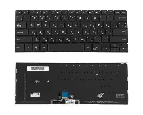Клавіатура для ноутбука ASUS (UX461 series) rus, black, без фрейма, подсветка клавиш NBB-139431