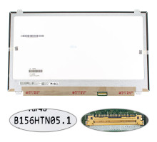 Матрица 15.6" B156HTN05.1 (1920*1080, 30pin(eDP, 120HZ, 400 cd/m?), LED, SLIM(вертикальные ушки), матовая, разъем справа внизу) для ноутбука NBB-139753