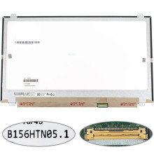 Матрица 15.6" B156HTN05.1 (1920*1080, 30pin(eDP, 120HZ, 400 cd/m?), LED, SLIM(вертикальные ушки), матовая, разъем справа внизу) для ноутбука NBB-139753