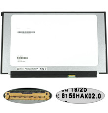 Матриця 15.6" B156HAK02.0 H/W: 6A touch (1920*1080, 40pin(eDP, IPS), LED, SLIM(без планок та вушок), глянець, роз'єм праворуч внизу) для ноутбука NBB-140177