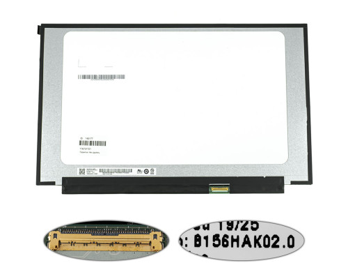 Матриця 15.6" B156HAK02.0 H/W: 6A touch (1920*1080, 40pin(eDP, IPS), LED, SLIM(без планок та вушок), глянець, роз'єм праворуч внизу) для ноутбука NBB-140177