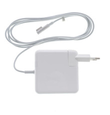 Блок живлення для ноутбука APPLE MagSafe 16.5V, 3.65A, 60W, white, квадратний, з євро-адаптером (A1184, A1330, A1344, A1278), L-подібний роз'єм MagSafe NBB-43028